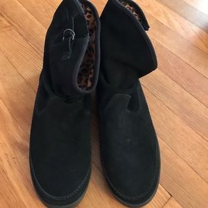 Vans booties black suede size 10