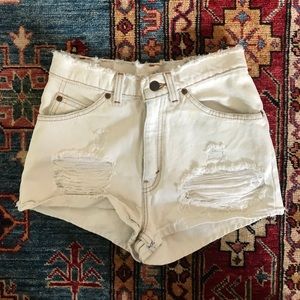 Distressed Levi High Waisted Shorts