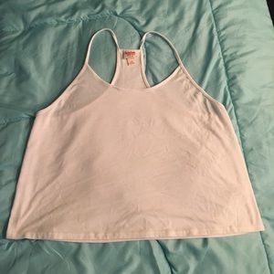 White racerback tank top