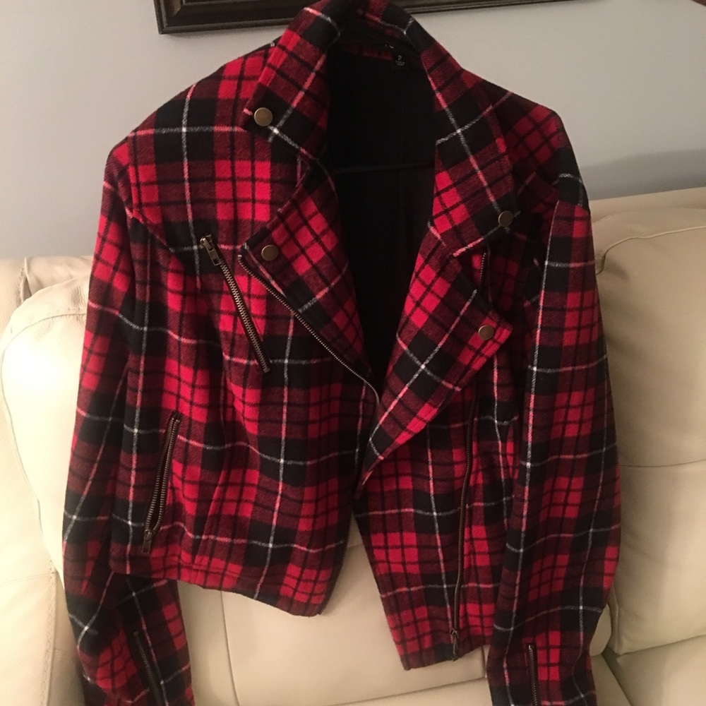 Torrid Plaid Motto Jacket