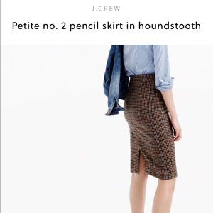 J Crew pencil skirt in houndstooth