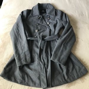 Gray Peacoat Jacket
