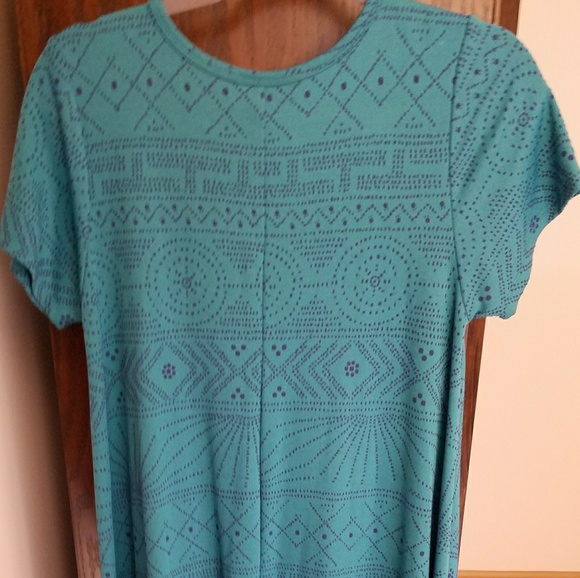 Lularoe Teal Aztec Pattern Carly - Picture 3 of 4