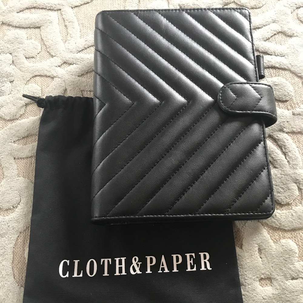 Cloth & Paper A5 Planner (Black Leather Cover)