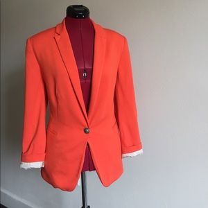 ZARA orange cotton blazer