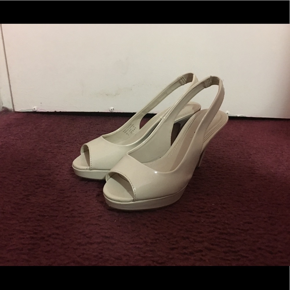 Patent Leather Peep Toe Heels