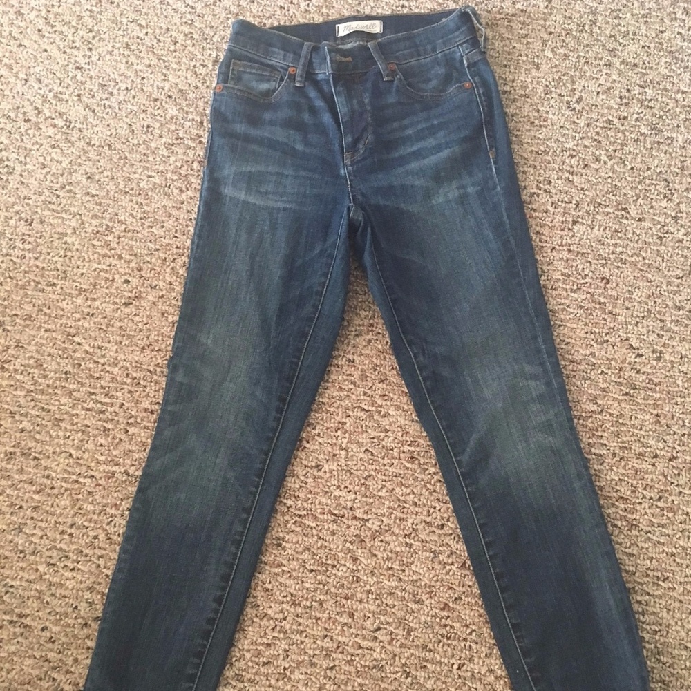 Madwell 9" high-rise skinny jeans in dayton wash