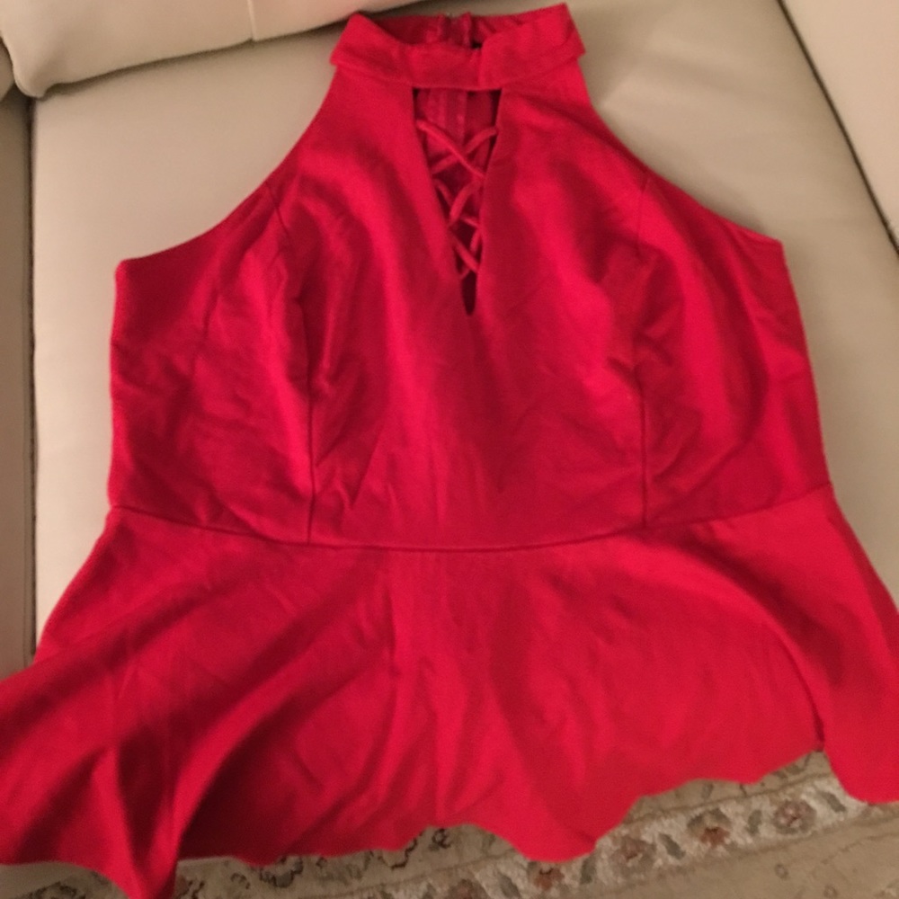 Fashion to Figure Red Peplum