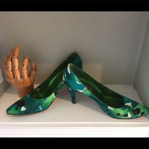 Anne Klein Couture Emerald Green Vintage Heels