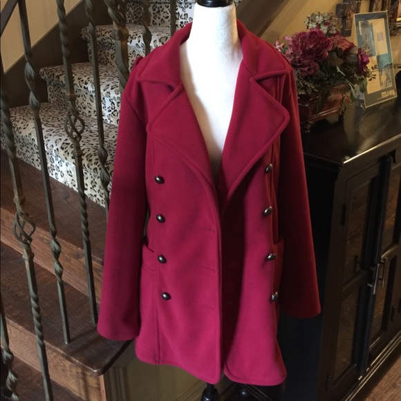 TELLURIDE NWOT-RED MILITARY STYLE JACKET SIZE LG - Picture 2 of 8