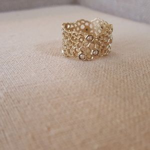 Chloe + Isabel Golden Honeycomb Ring Size 8
