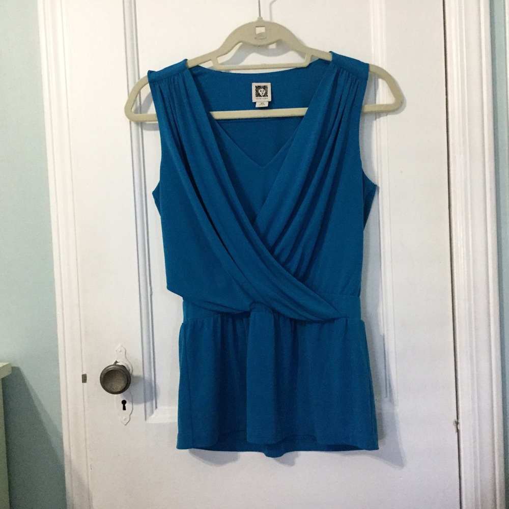 Anne Klein criss cross blouse 👚💙