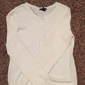 White cardigan