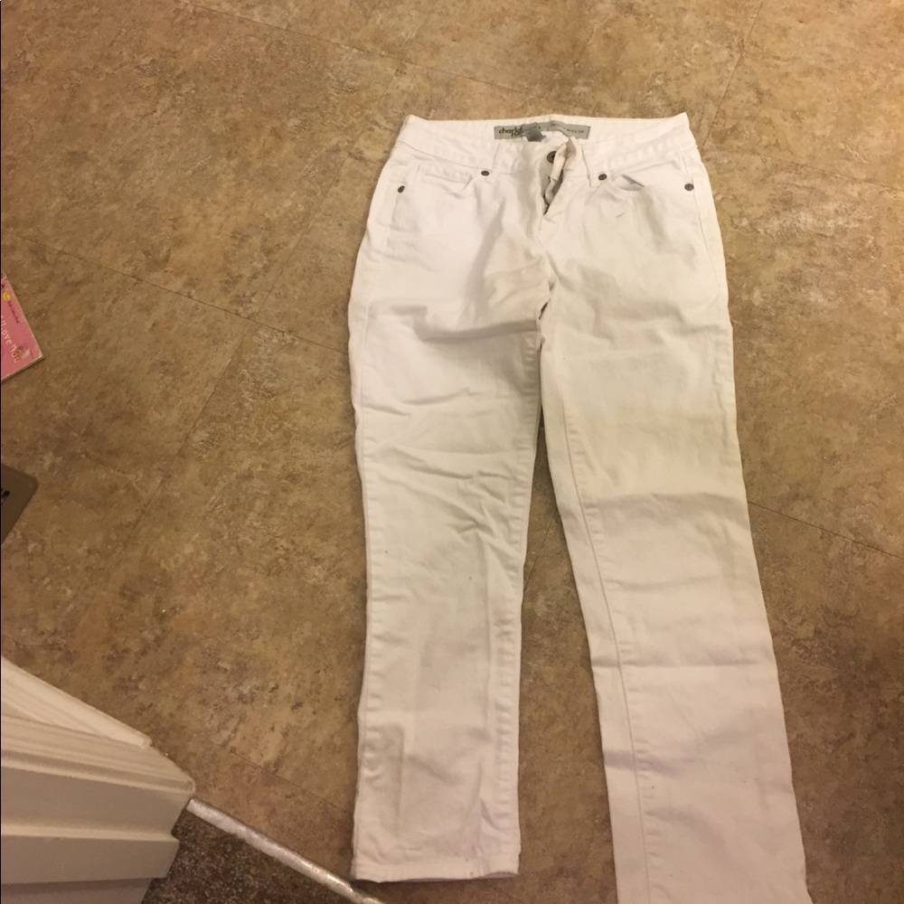 White Jean capris