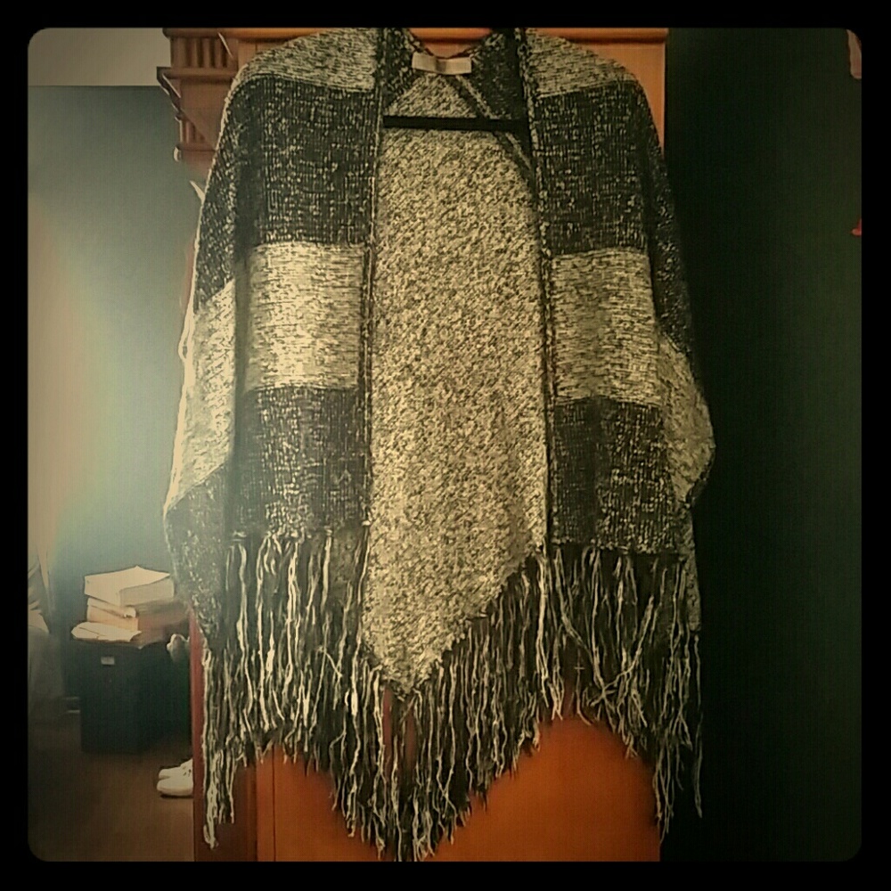 Black and White checkered cardigan