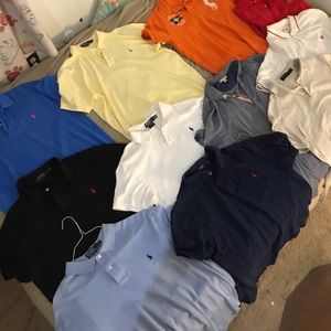 Polos and biker jeans size M-L , 32-36