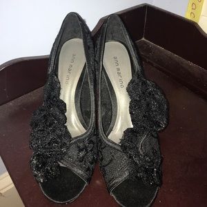 Ann Marino Black Lace high heels