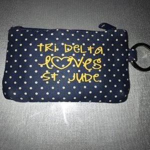 Tri Delta Saint Jude Zipper Pouch