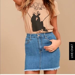 lulu jeans mini skirt