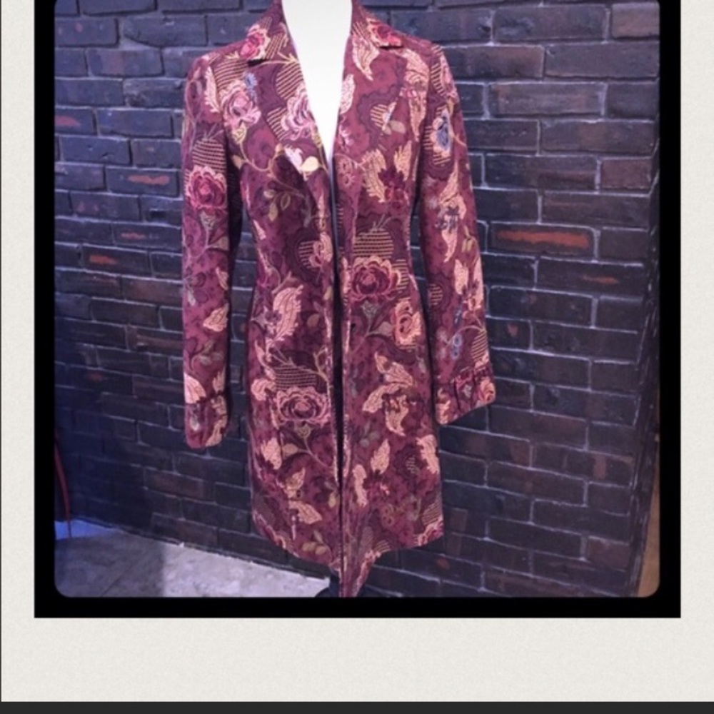 Whimsical Tapestry Long Coat