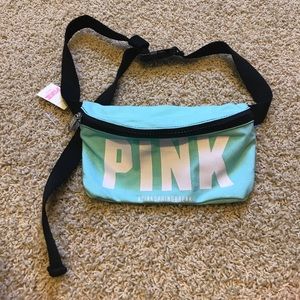 Pink little strap on purse