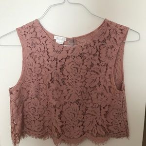 Pink Jenny yoo lace top from bhldn size small