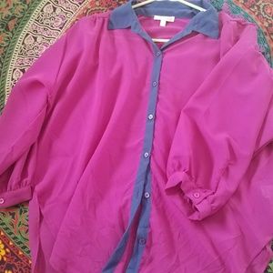 Gianni Bini Poplin Blouse
