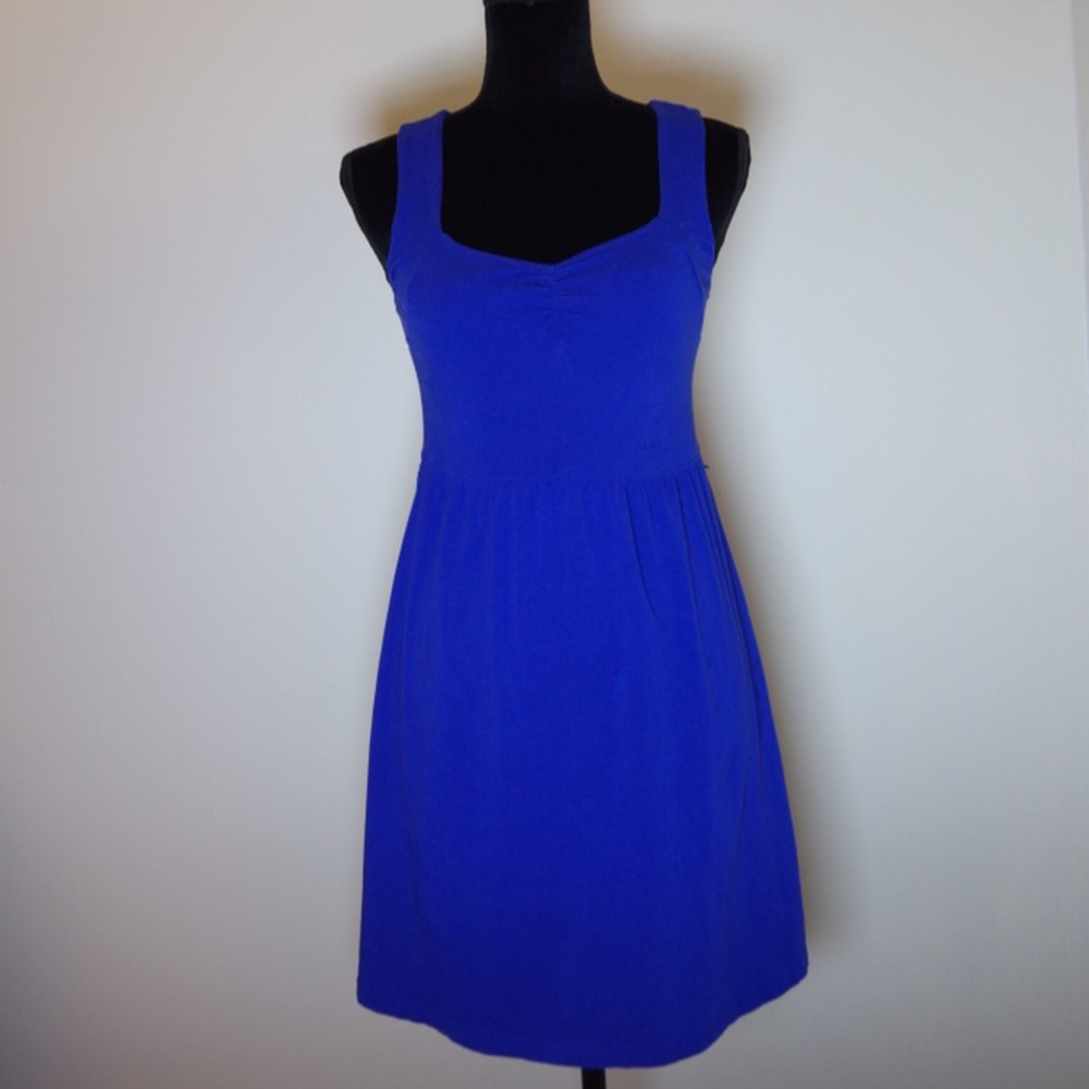 Bright blue sundress