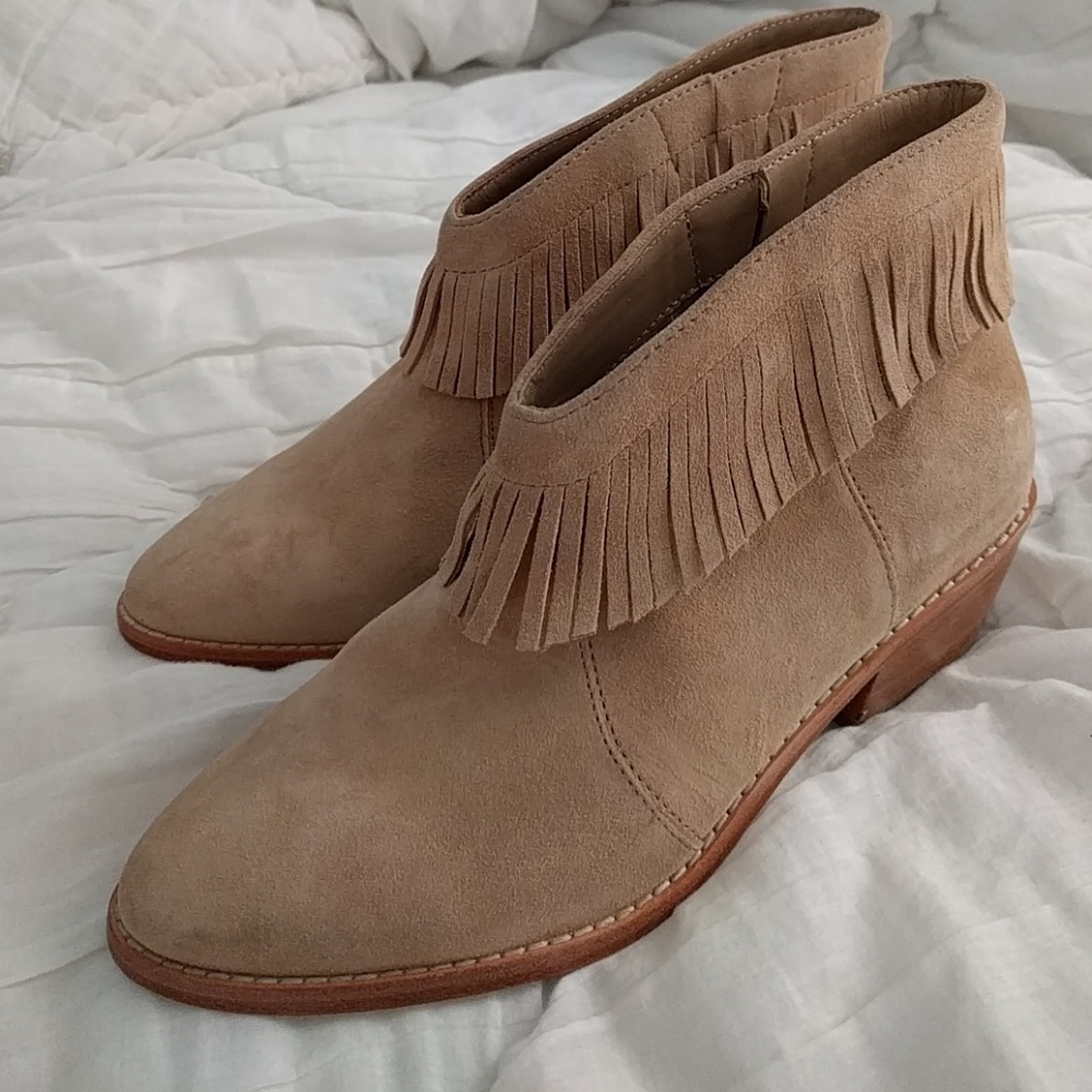 Joie Malena fringe ankle boots 37 7 NEW