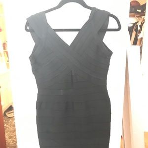 Aqua bodycon black bandage dress small