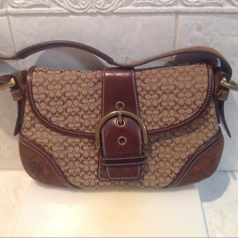 SOLD-Coach Signature Hobo Purse