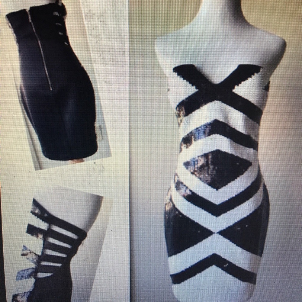 Bebe sequin dress size large