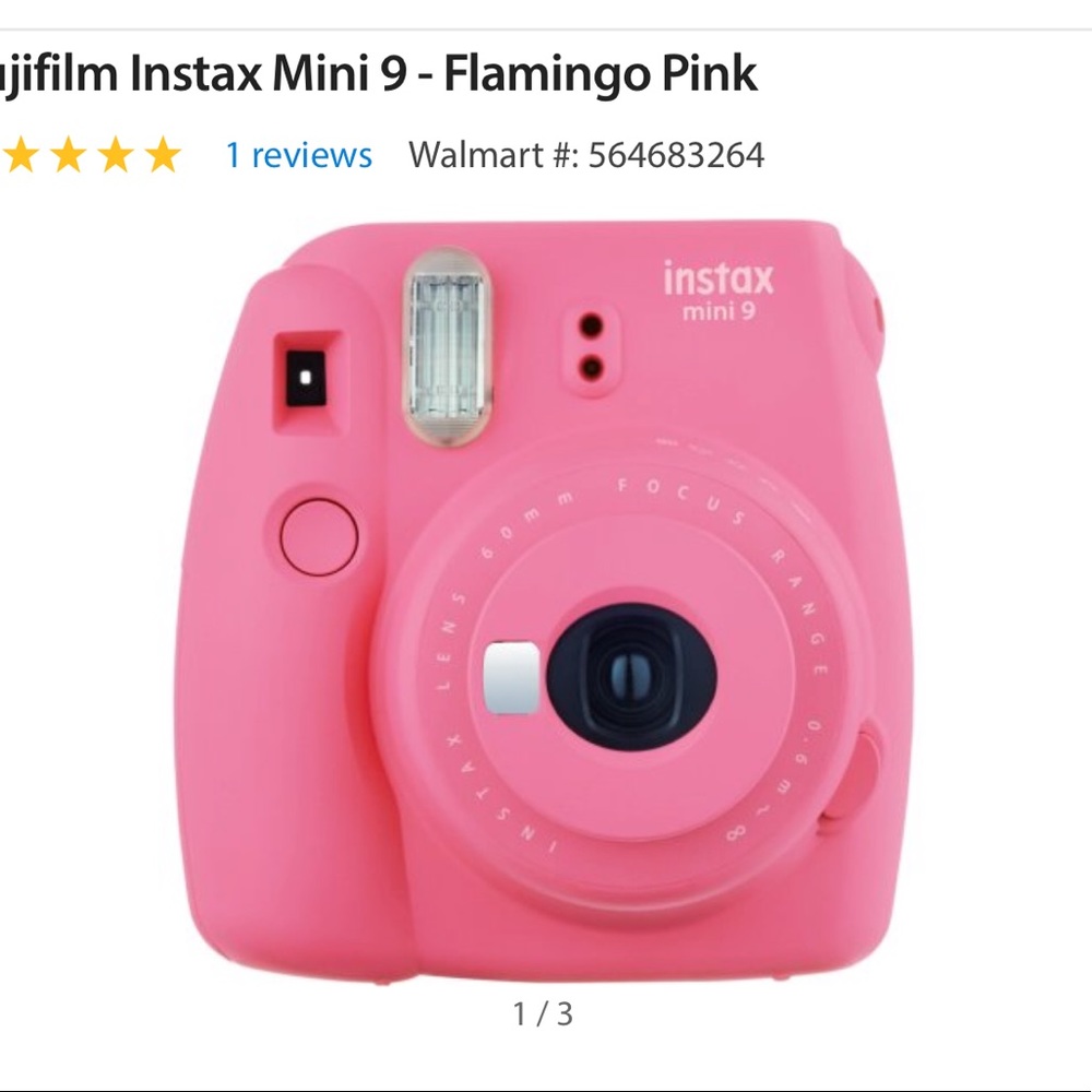 brand new hot pink poloriod camera. film included