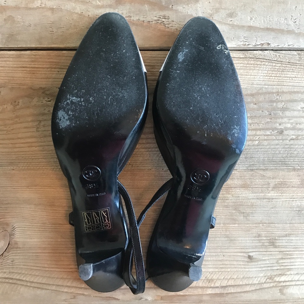 Vintage Chanel Slingbacks Cap Toe - Picture 3 of 7