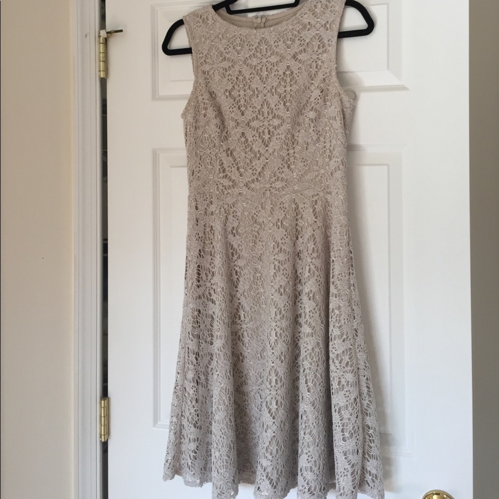 Cream colored knitted dress