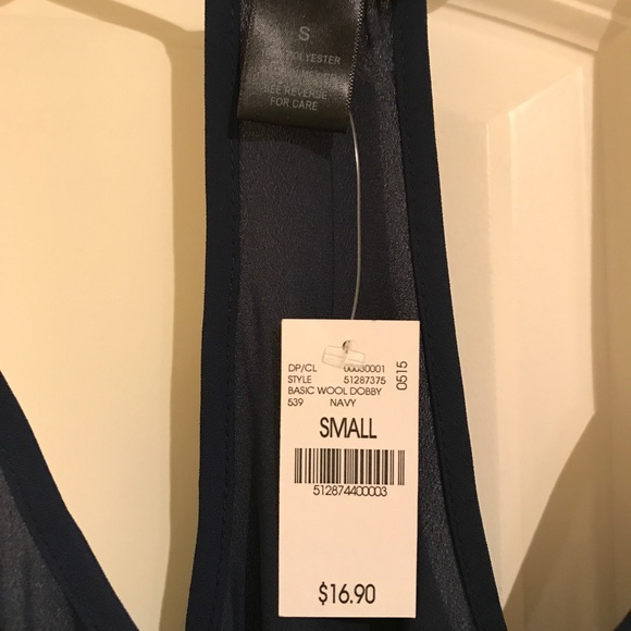 Navy shift top - Picture 3 of 3