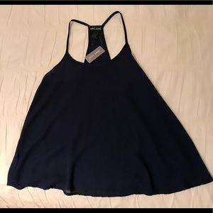 Navy shift top