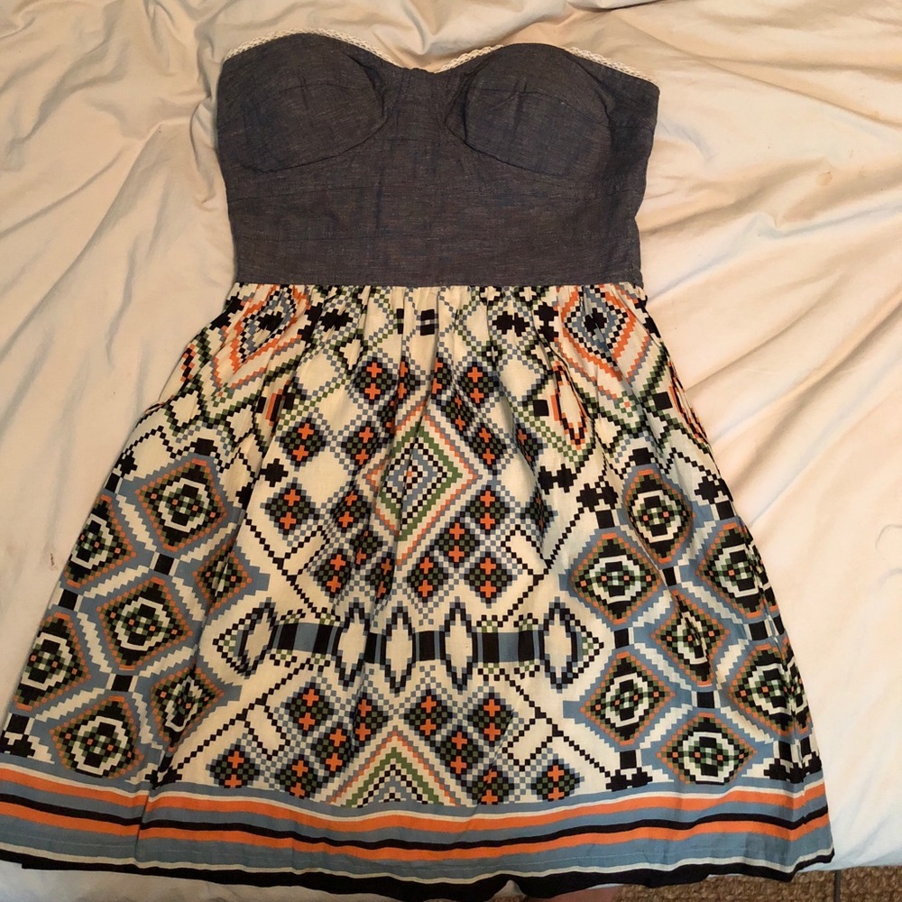 Cute chambray and patterned dress
