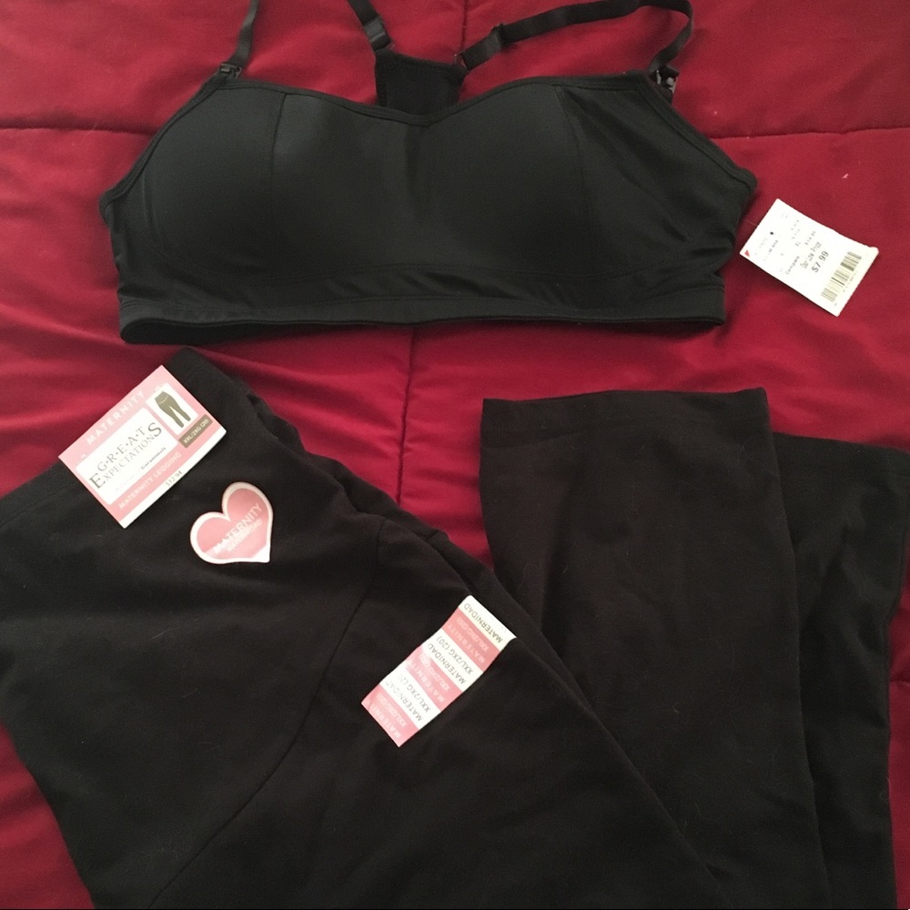 Maternity Bra XL & Maternity Leggings XXL NWT
