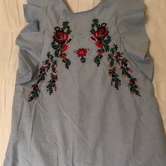 Blue ruffle dress - Picture 2 of 3