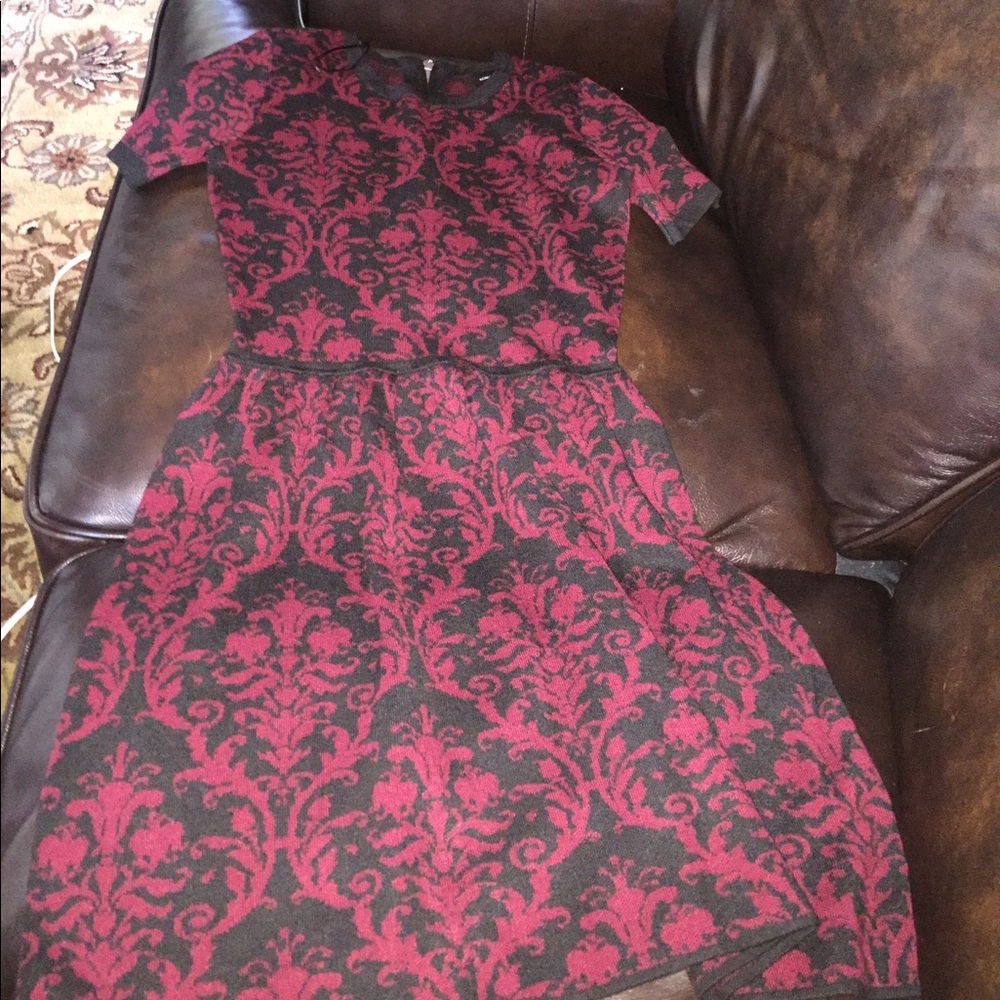 Black and Maroon Sweater Dress size S