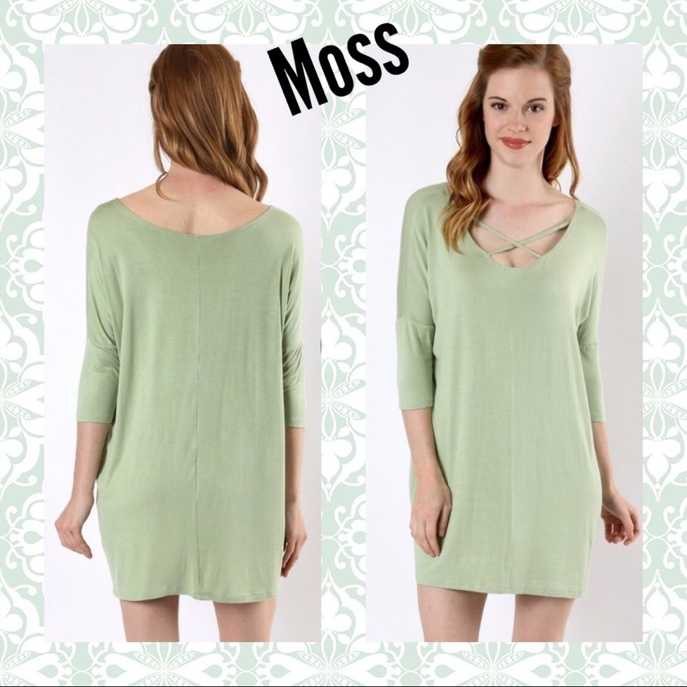 Bundle only item -3 left Sage Caged tunics/all sizes. Washed once. - Picture 1 of 8