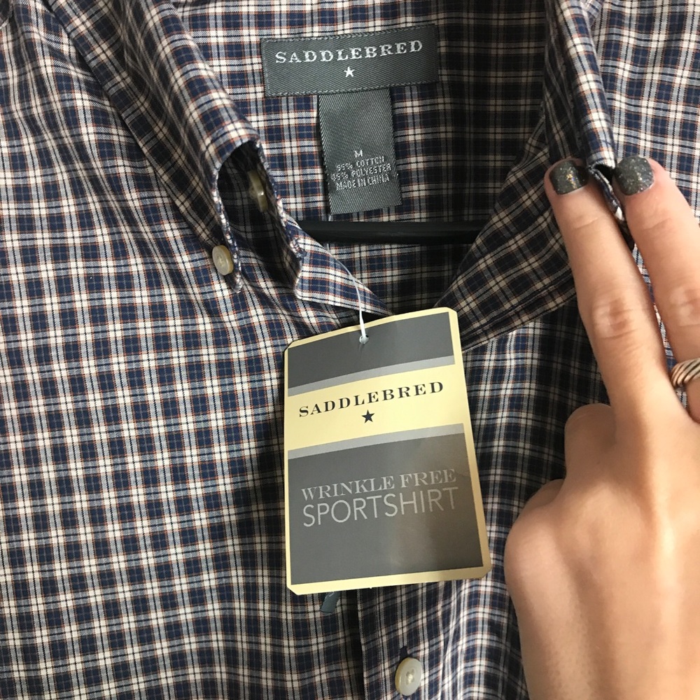 NWT plaid Button Down