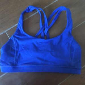 Navy blue lululemon sports bra