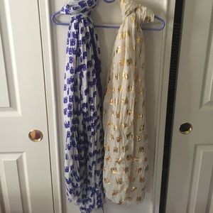 🐘💕2 Elephant Print scarves/wraps