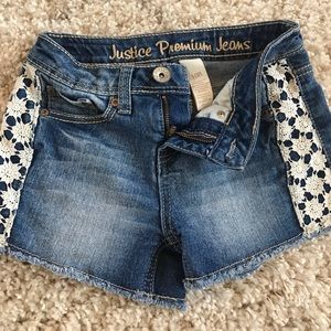 Justice Girls denim shorts