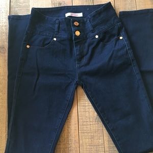 Refuge Dark Wash High Waisted Skinny Jeans