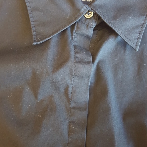Ann Taylor black 3/4 sleeve button-down - Picture 4 of 4