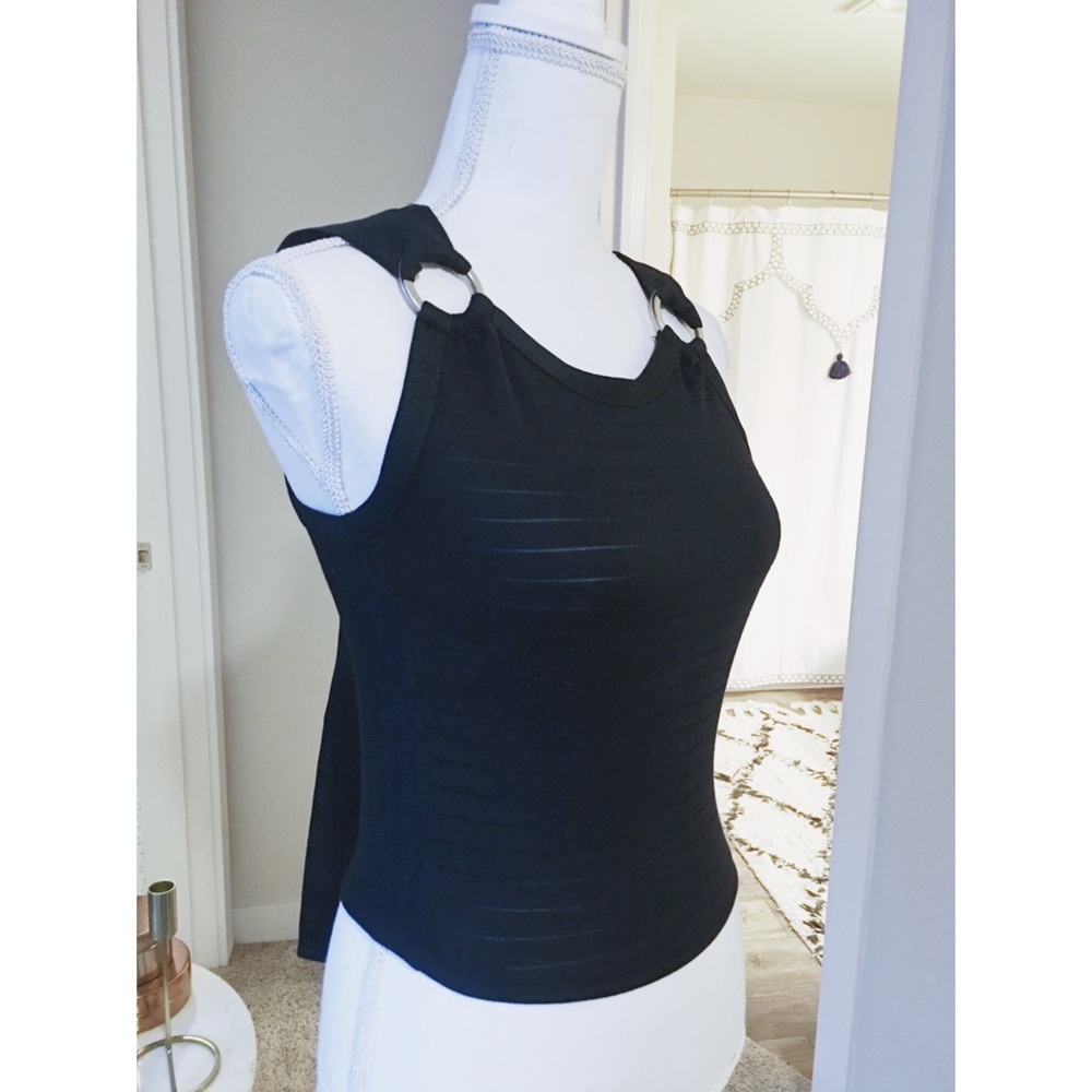 Zara BodyCon Sleevless Top w/Tassels Grommet Loops