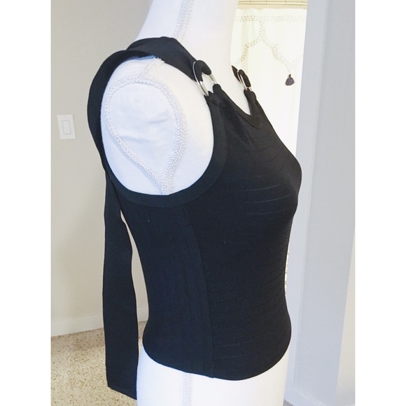 Zara BodyCon Sleevless Top w/Tassels Grommet Loops - Picture 2 of 3